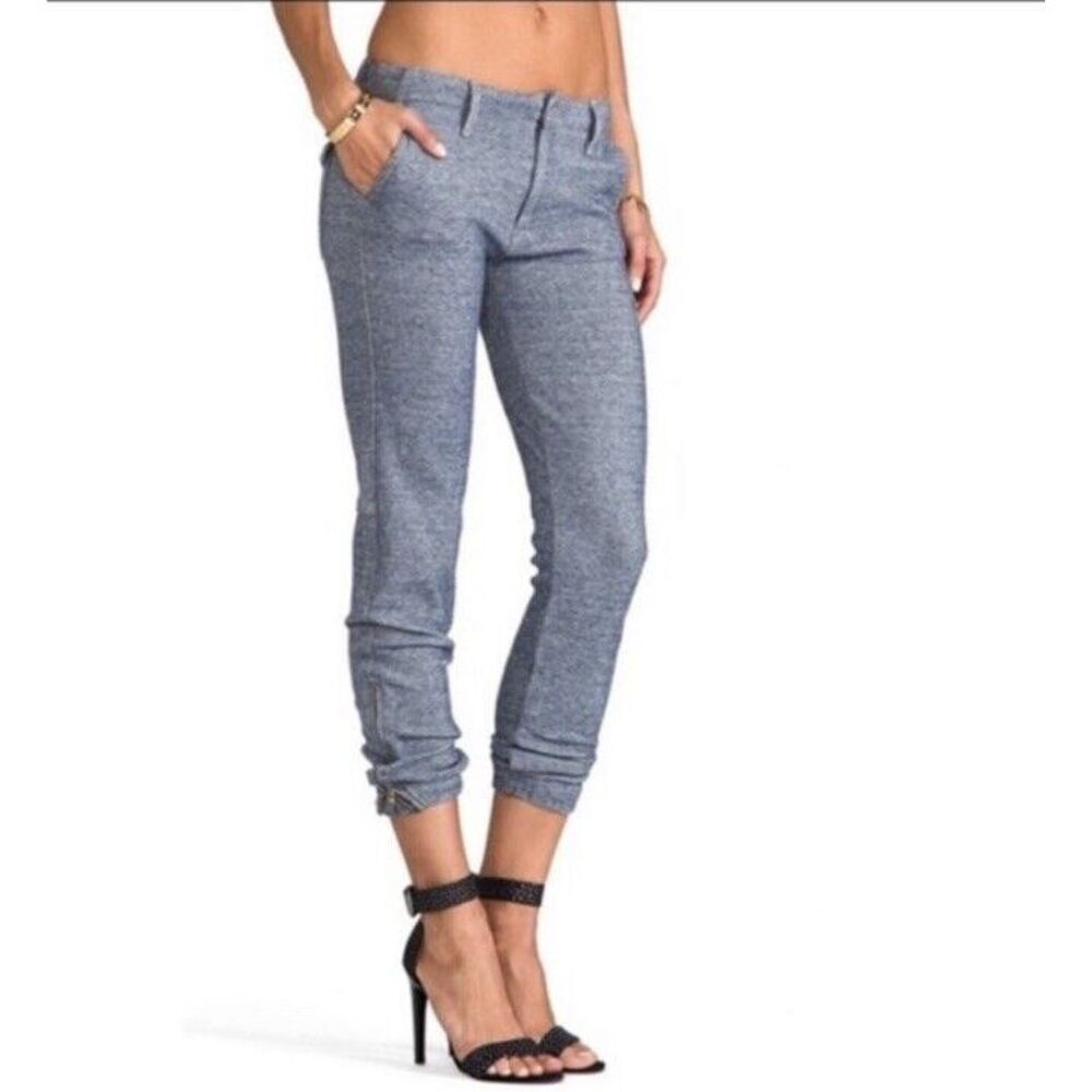 MOTHER The Misfit Isle of Sky Lite Cotton Jogger Pants Women‎ 27 Ankle Zip
